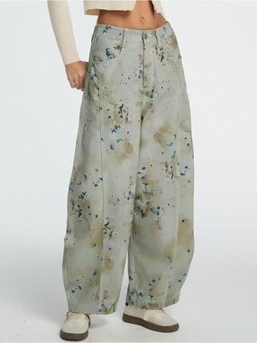 Chic Nation Oversized floral Wide Leg Pants -